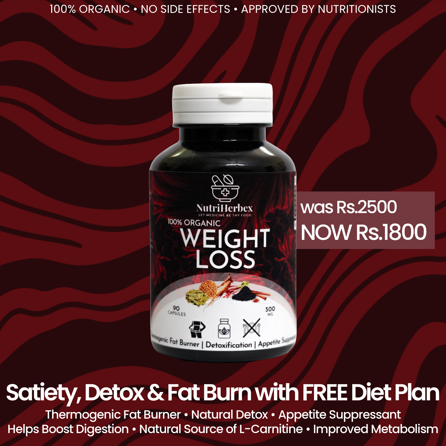WEIGHT LOSS | 90 capsules + FREE DIET PLAN