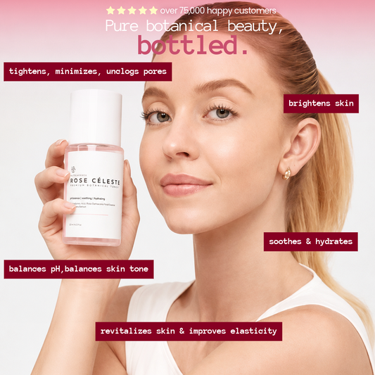 ROSE CÉLESTE TONER | Hyaluronic Acid, Rose Hydrosol & Aloe Vera Extract