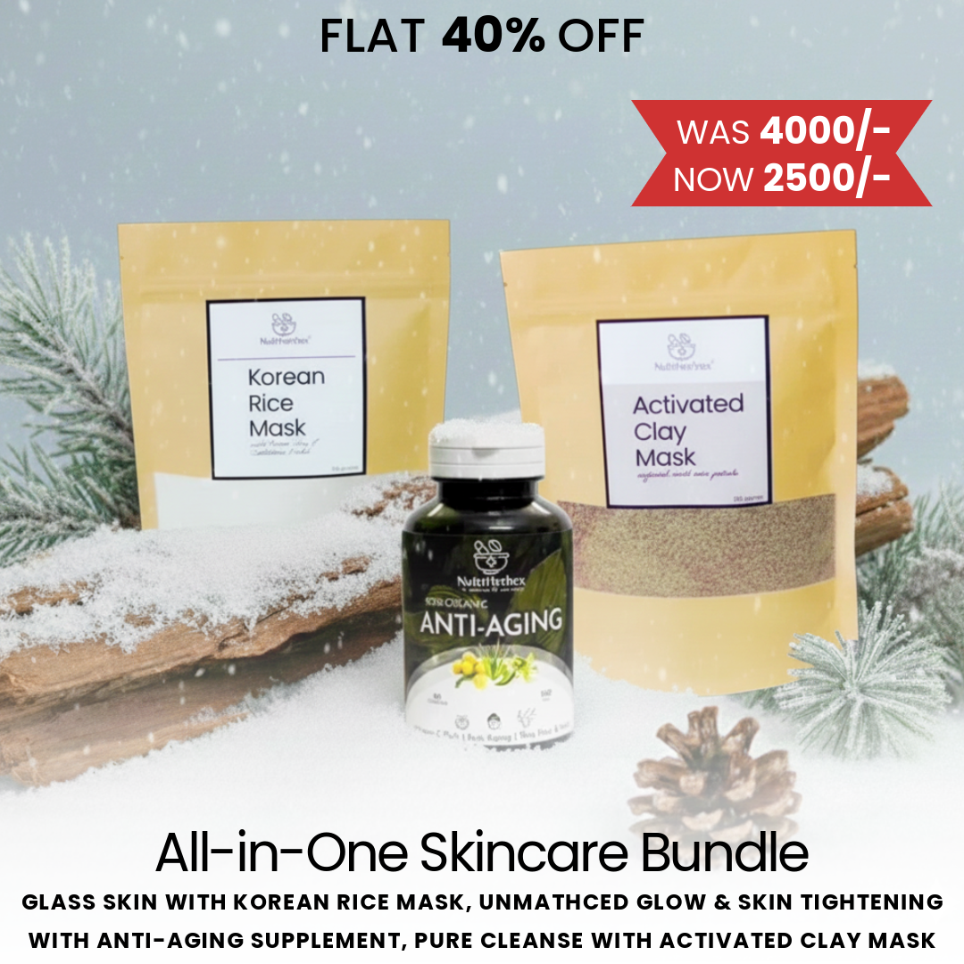 SKIN CARE BUNDLE | Anti-Aging Supplement, Korean Rice Mask & Activated Clay Mask