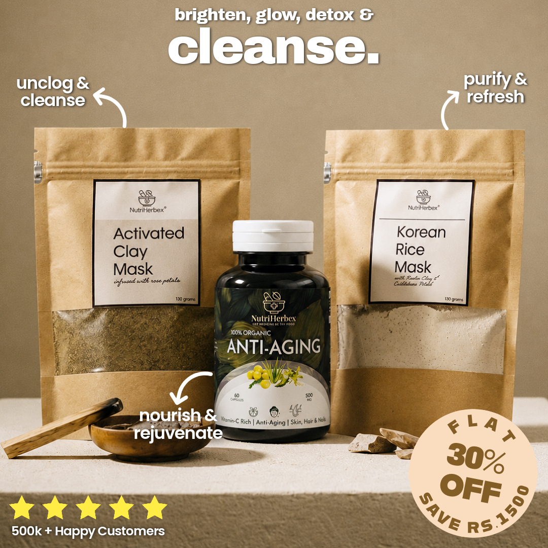 SKIN CARE BUNDLE | Anti-Aging Supplement, Korean Rice Mask & Activated Clay Mask