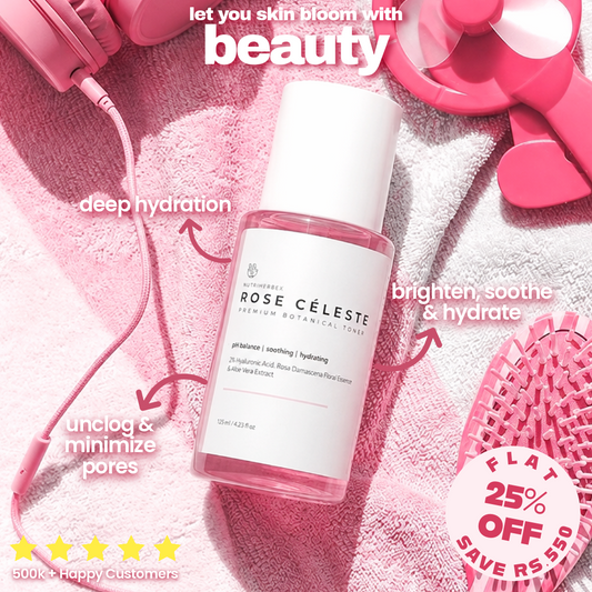 ROSE CÉLESTE TONER | Hyaluronic Acid, Rose Hydrosol & Aloe Vera Extract